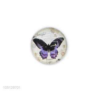 Best Sale Decoration for Home Butterfly Pattern Crystal Glass Fridge Magnet