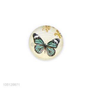 Special Design Butterfly Pattern Crystal Fridge Magnet Printed 3D Dome Fridge Magnet