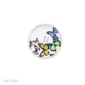 Cheap Professional Vivid Butterfly Pattern Crystal Glass Refrigerator Sticker Magnets