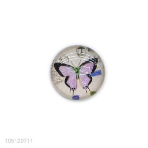 Wholesale Unique Design Vivid Butterfly Pattern Crystal Glass Refrigerator Sticker Magnets