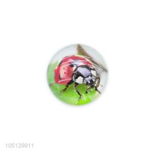 High Quality Decoration for Home Beetles Pattern Crystal Glass Fridge Magnet