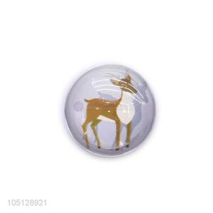 Factory Wholesale Elk Pattern Mini Crystal Fridge Magnet Printed 3D Dome Fridge Magnet