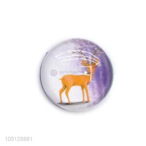 Wholesale Price Elk Pattern Mini Crystal Fridge Magnet Printed 3D Dome Fridge Magnet