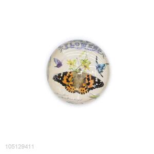 Most Popular Decoration for Home Butterfly Pattern Crystal Glass Fridge Magnet