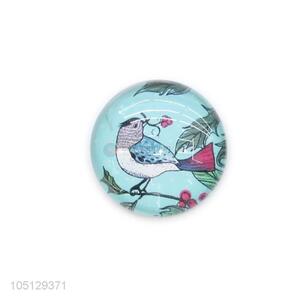 Newest Decoration for Home Bird Pattern Crystal Glass Fridge Magnet