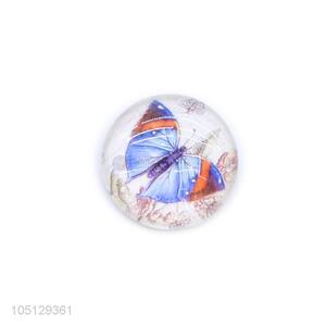 New Useful Butterfly Pattern Crystal Fridge Magnet Printed 3D Dome Fridge Magnet