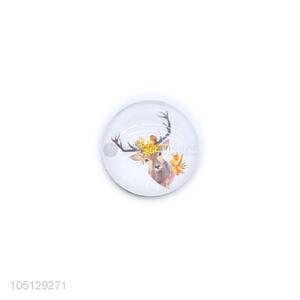 Promotional Item Decoration for Home Elk Pattern Crystal Glass Fridge Magnet