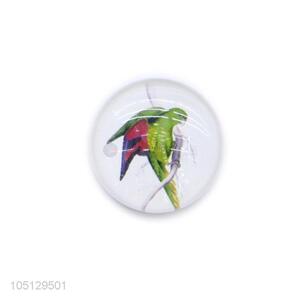 Best Quality Decoration for Home Bird Printing Crystal Glass Fridge Magnet