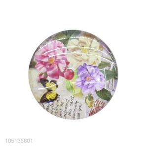 Promotional products round glass crystal fridge magnet