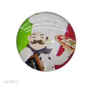 Made in China round glass crystal fridge magnet