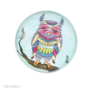 Good quality round glass crystal fridge magnet