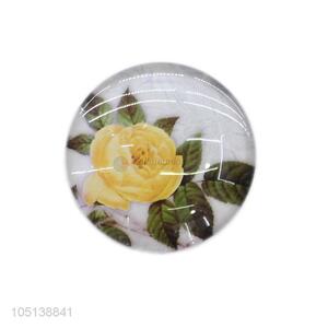 Top sale round glass crystal fridge magnet