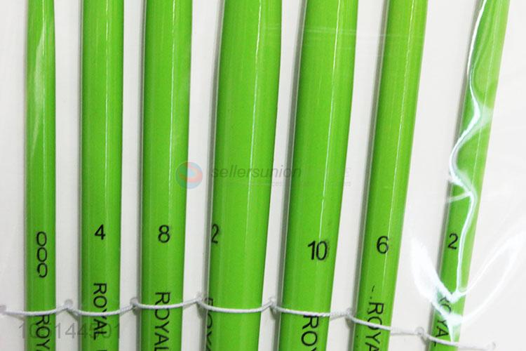 Popular Top Quality 7 Pcs/Set Green Color Art Supplies Drawing Art Pen Paint Brush