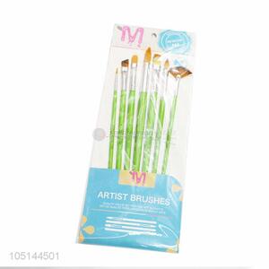 Popular Top Quality 7 Pcs/Set Green Color Art Supplies Drawing Art Pen Paint Brush