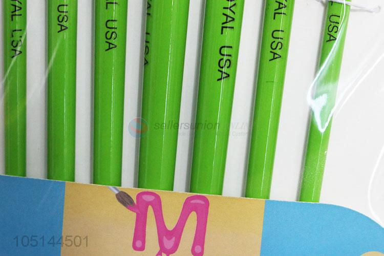 Popular Top Quality 7 Pcs/Set Green Color Art Supplies Drawing Art Pen Paint Brush