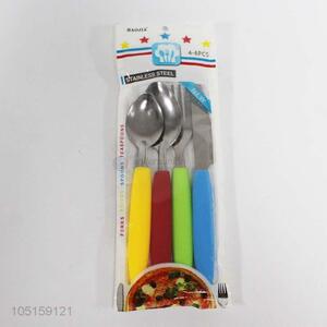 Wholesale household 4pcs tableware set spoon, fork, knife