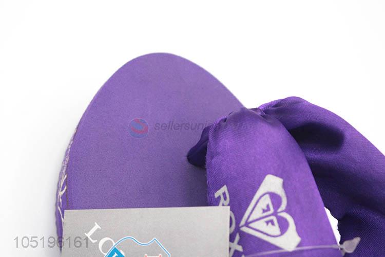 China Hot Sale Purple Women Slippers Summer Beach Slippers