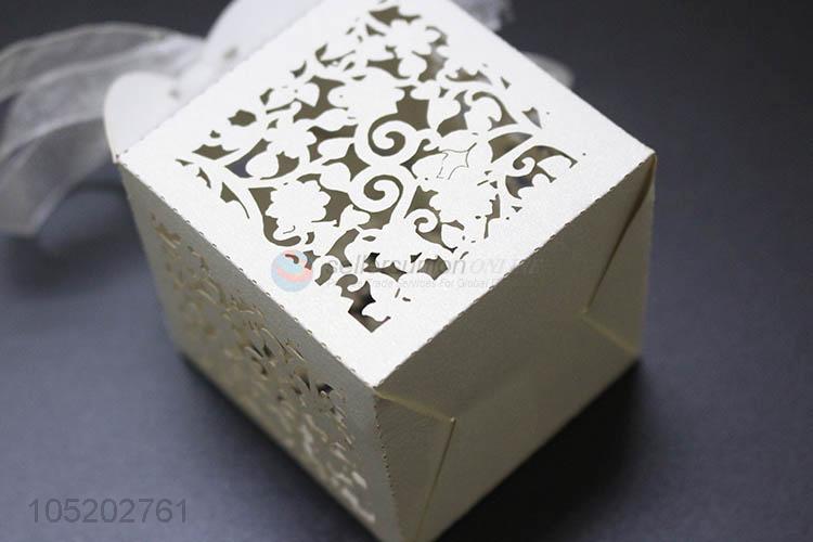 Low price luxury wedding laser cut candy boxes