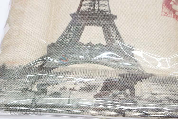 Good Quality Eiffel Tower Pattern Decorative  Pillow/Cushion