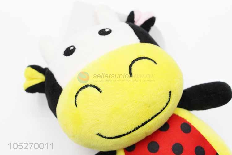 Promotional Low Price Cartoon Cow Animals Plush Puppy Toys