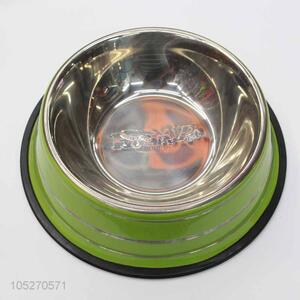 Classical Stainless Steel Bowl Anti Slip Cats Puppy Travel Feeding Feeder Food