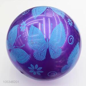 Creative Purple Color Butterfly Printed Inflatable Pvc Beach Ball