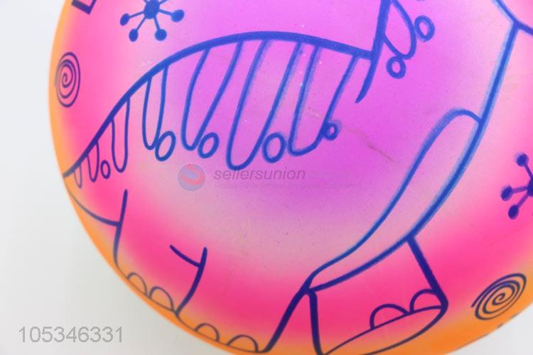 Pink Color Cartoon Dinosaur Printed Swimming Pool Game Pvc Toys Ball