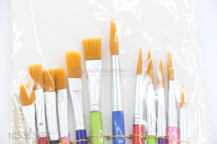 Factory Excellent 12pcs Paint Brushes for Art Student Drawing