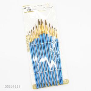 Cheap and High Quality 12pcs Artist Watercolor Paint Brush School Drawing Tool