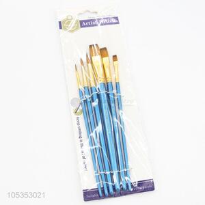 Best Price 6pcs Blue Painting Brush for Students