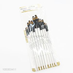 Chinese Factory 12pcs Watercolor Oil Painting Artists Brushes
