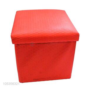 Classical Low Price Non-Woven Retro Folding Storage Stool Sit Box