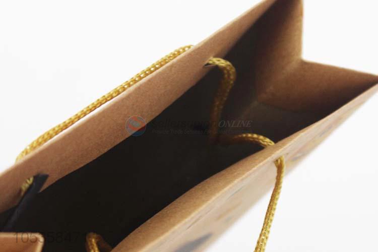 China branded recycled gift bag brown kraft paper bag