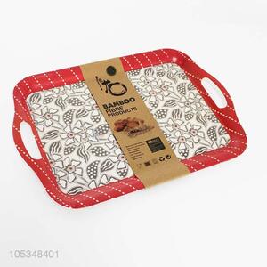 Eco-friendly custom logo bamboo fiber food tray