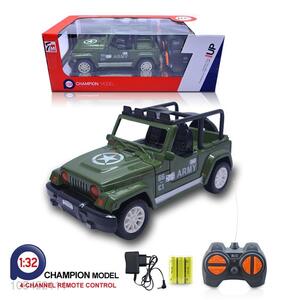 Popular promotional 1:32 4 ways r/c military jeep w/ batteries