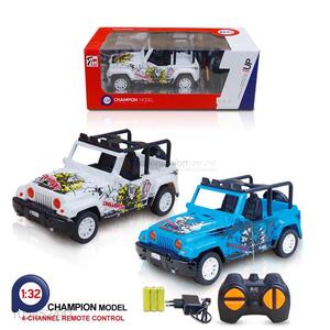 Bottom price 1:32 4 ways remote control jeep w/ batteries