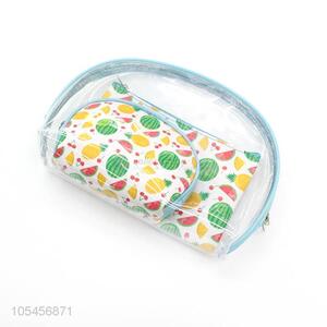 Fashion Printing Fruit Pattern Coin Purse Ladies Hand Bag Set