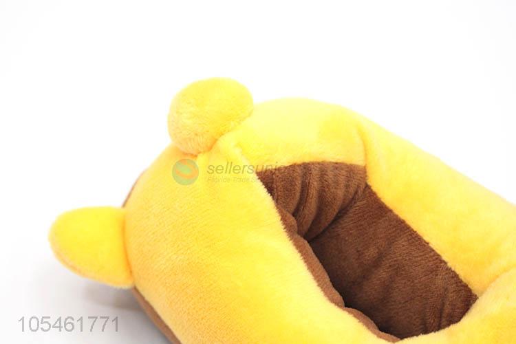 High Sales Yellow Cartoon Winter Warm Indoor Slippers