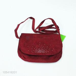 Best selling red wine retro style women pu shoulder bag