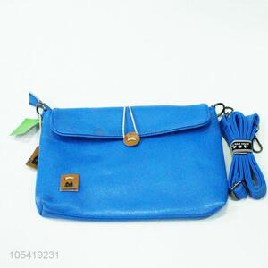 Low price blue women pu shoulder bag wholesale