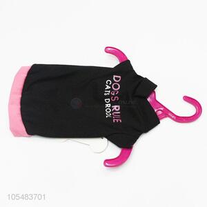 China branded black cotton pet vest dog apparel