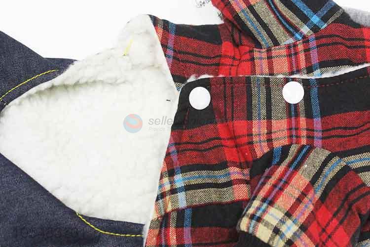 Direct factory supply check pattern pet winter coat dog trousers