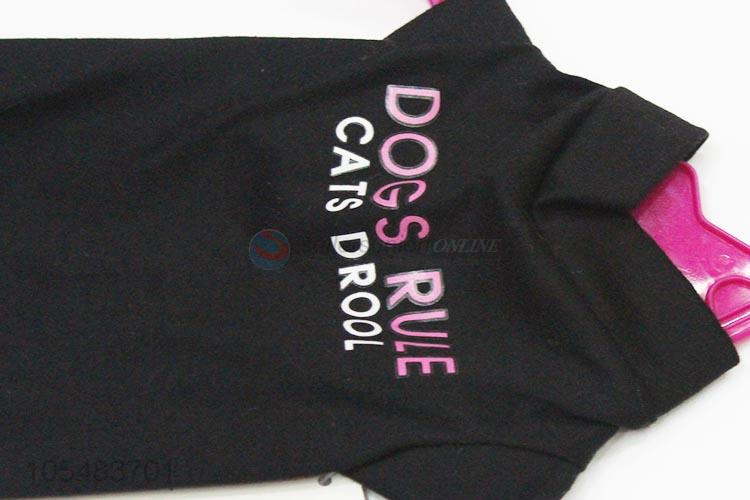 China branded black cotton pet vest dog apparel