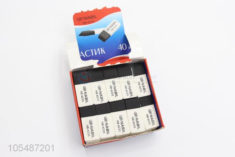 Wholesale cheap white and black color pencil eraser