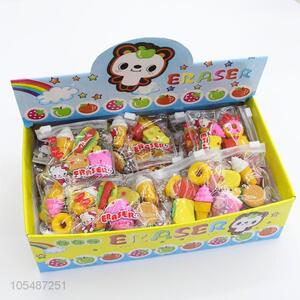 Factory sales dessert shape colorful children erasers