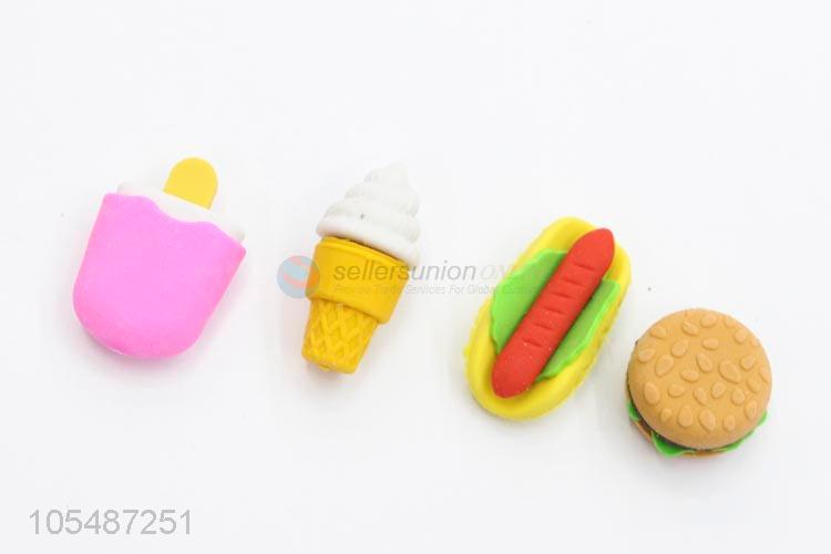 Factory sales dessert shape colorful children erasers