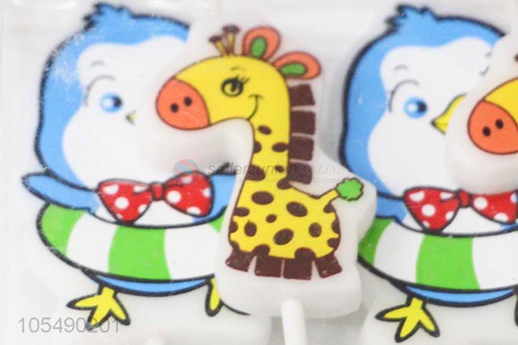 China Manufacturer Funny Animal Happy Birthday Party Candles for Kids