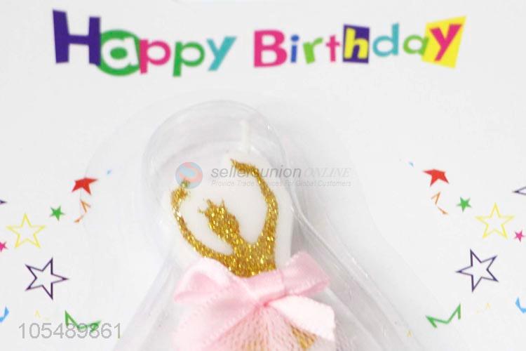 Wholesale Popular Girl Wearing a Skirt Birthday Cake Candles for Kid