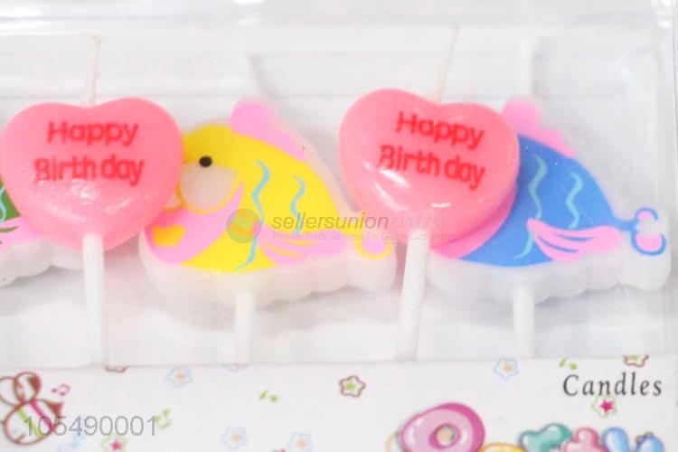 Fancy Design Cute Fish Shape Party Candles for Kids