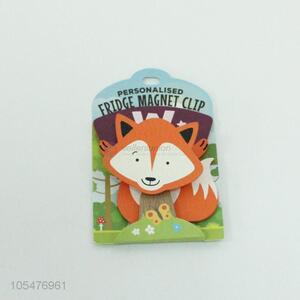 Cute Fox Design Wooden Personalised Fridge Magnet Clip